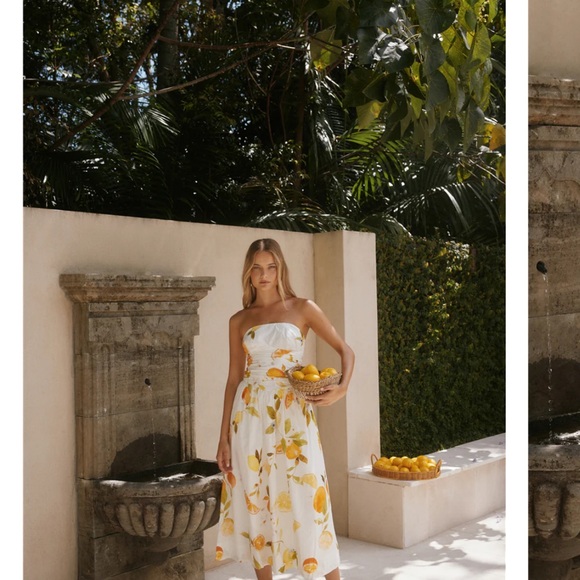 Fortunate One Golden Glow Maxi Dress Citrus Print - Picture 5 of 11